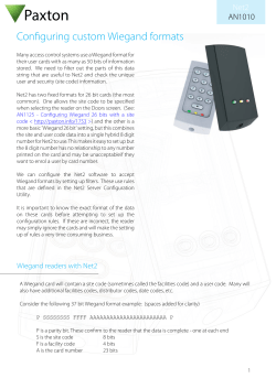 Configuring custom Wiegand formats
