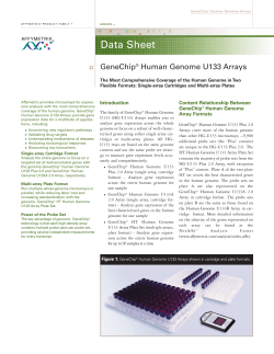 Human Genome U133 Arrays - Thermo Fisher Scientific