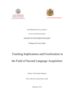 Teaching Implications and Fossilization in the Field