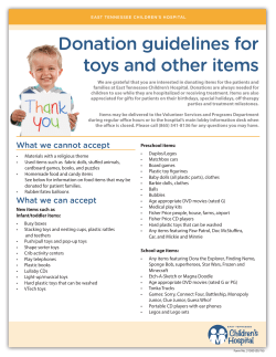 Donation Item Guidelines