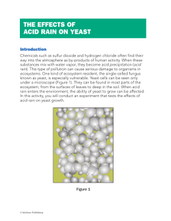 the effects of acid rain on yeast