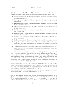 CS170 Midterm 2 Solution 1. (2 points each question) True or false