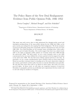 The Policy Bases of the New Deal Realignment