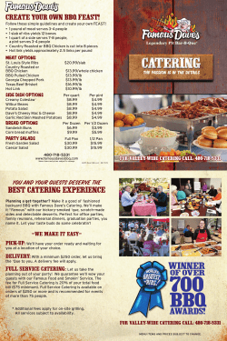 Catering Menu - Famous Dave`s