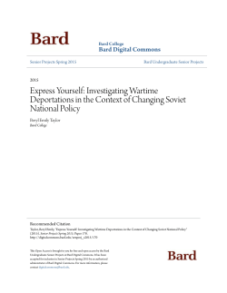 Express Yourself: Investigating Wartime Deportations in the Context