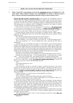 More Advanced Transcription Exercises (updated)