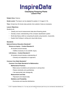 Classifying Flowering Plants