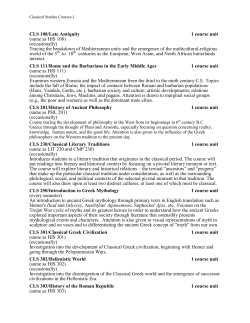 Classical Studies courses