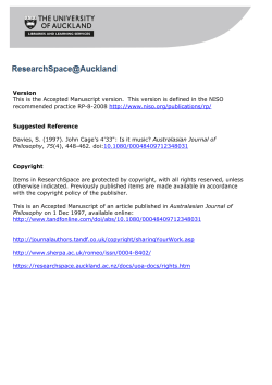 Davies1997John Cages - ResearchSpace@Auckland