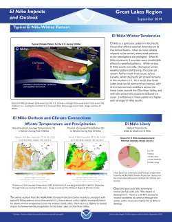 El Ni&ntilde;o Impacts and Outlook Great Lakes Region