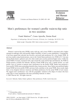 Men`s preferences for women`s profile waist-to