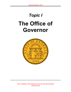 The Office of Governor - Georgia Council for the Social Studies