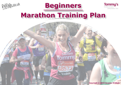 Beginners Marathon Training Plan