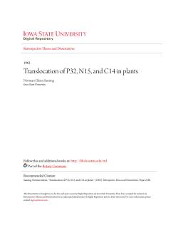 Translocation of P32, N15, and C14 in plants