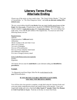 Literary Terms Final: Alternate Ending
