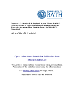 - University of Bath Opus