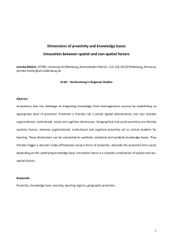 Dimensions of proximity and knowledge bases