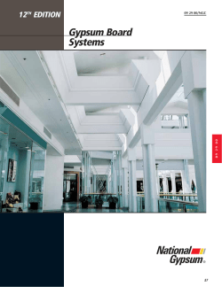 Gypsum Board Systems - National Gypsum Company