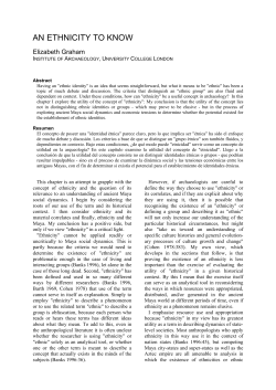 an ethnicity to know - Lamanai Archaeology Project