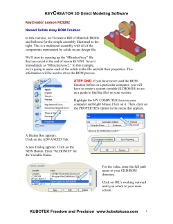Assemblies Bill of Material