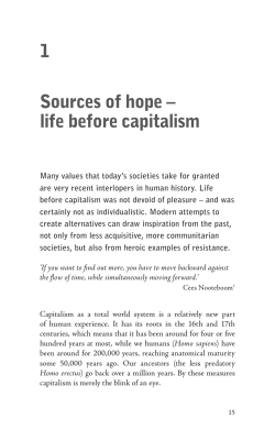 1 Sources of hope &ndash; life before capitalism