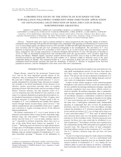 a prospective study of the effects of sustained vector surveillance