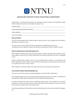 bachelor/ master thesis publishing agreement - Innsida