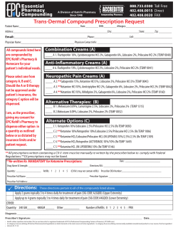 Trans-Dermal RX Pad - Essential Pharmacy Compounding