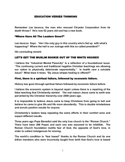 EDUCATION VERSES THINKING Remember Lee Iacocca, the man