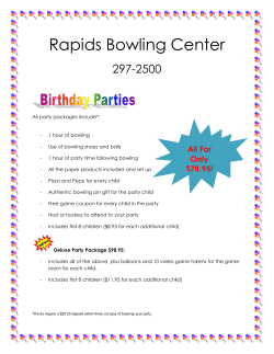 Tips for a successful party from Rapids Bowling Center