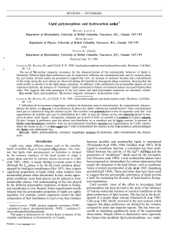 Lipid polymorphism and hydrocarbon order