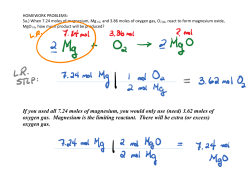 If you used all 7.24 moles of magnesium, you would only use (need