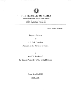 the republic of korea - General Debate