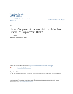 Dietary Supplement Use Associated with Air Force Fitness and