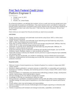 First Tech Federal Credit Union Platform Engineer II