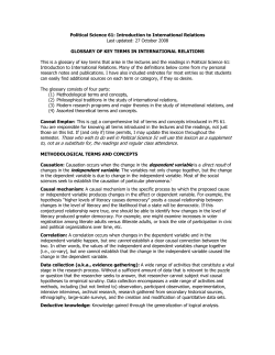 Glossary of Key Terms in International Relations