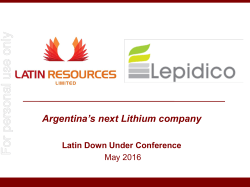 For personal use only