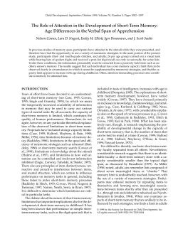 The Role of Attention in the Development of Short