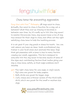 Chew bone tip: preventing aggression