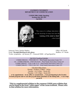 Public Speaking - Clemson University