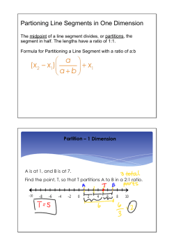 Partioning Line Segments in One Dimension