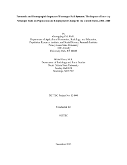 Economic and Demographic Impacts of Passenger Rail