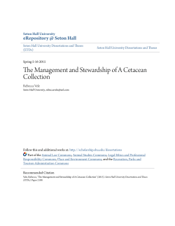 The Management and Stewardship of A Cetacean Collection