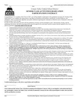 Senior Contract - Newbury Park High School