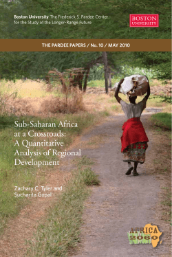 Sub-Saharan Africa at a Crossroads