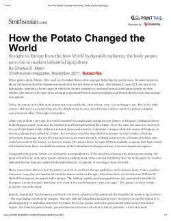 Ho the Potato Changed the World