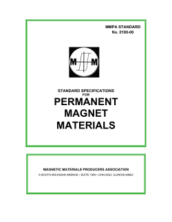 PERMANENT MAGNET MATERIALS
