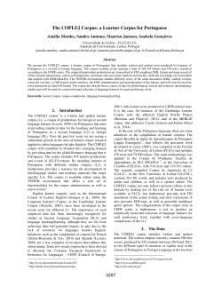 a Learner Corpus for Portuguese