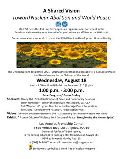 A Shared Vision Toward Nuclear Abolition and World Peace