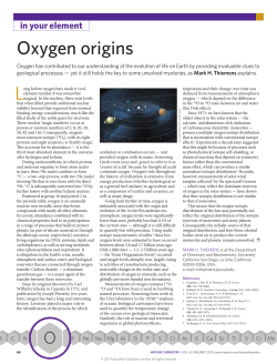 Oxygen origins